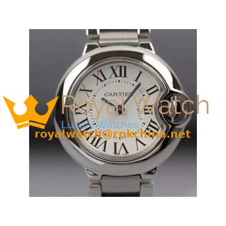 Replica Cartier Ballon Bleu Ladies 28MM White Dial Swiss Ronda Quartz