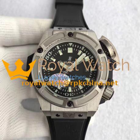 Replica Hublot Big Bang King Power Musee Oceanographique Monaco 731.NX.1190.RX HBB V6 Titanium Black Dial Swiss 7750