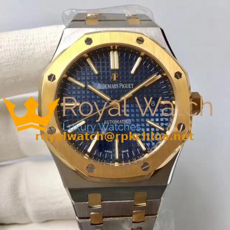 Replica Audemars Piguet Royal Oak 15400 JF Stainless Steel & Yellow Gold Blue Dial Swiss 3120