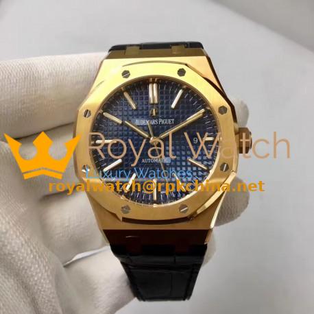 Replica Audemars Piguet Royal Oak 15400 JF Yellow Gold Blue Dial Swiss 3120