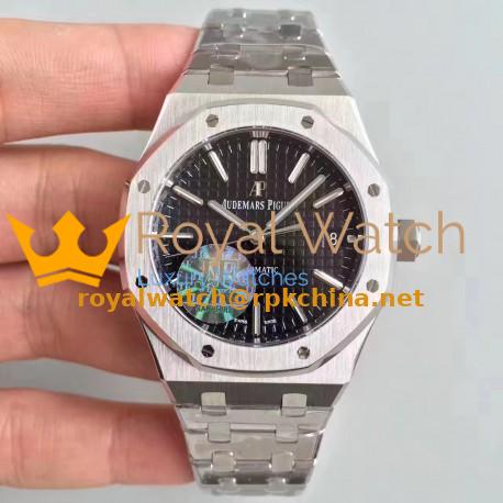 Replica Audemars Piguet Royal Oak 15450 JF Stainless Steel Black Dial Swiss 3120