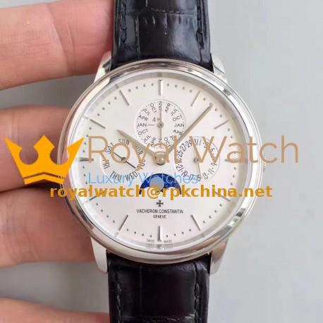 Replica Vacheron Constantin Patrimony Perpetual Calendar 43175/000P-B190 BF Stainless Steel White Dial Swiss 1120 QP