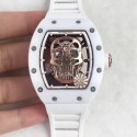 Replica Richard Mille RM052 KV White Ceramic Gold Skull Dial M6T51