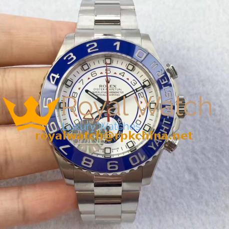 Replica Rolex Yacht-Master II 116680 JF Stainless Steel White Dial Swiss 7750
