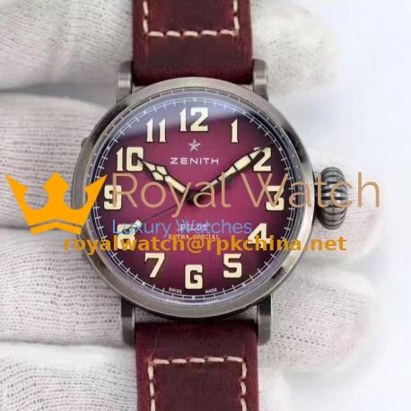 Replica Zenith Pilot Type 20 Extra Special Ton Up 45MM 11.2430.679.21.C801 XF Stainless Steel Purple Dial M9015