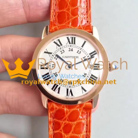 Replica Ronde Solo De Cartier Ladies W6701008 36MM K11 Rose Gold White Dial Swiss Quartz