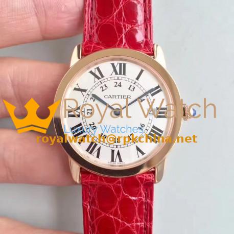 Replica Ronde Solo De Cartier Ladies W6701008 36MM K11 Rose Gold White Dial Swiss Quartz