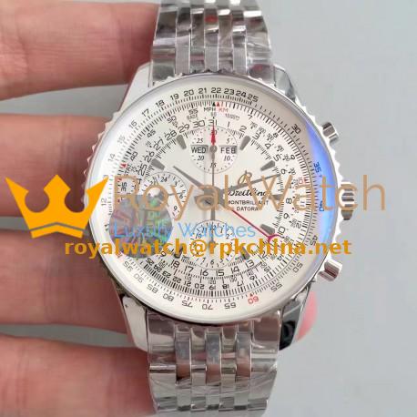 Replica Breitling Navitimer Montbrillant Datora A21330 JF Stainless Steel White Dial Swiss 7750