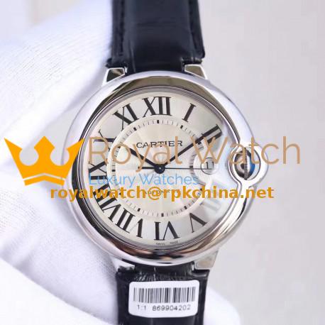 Replica Ballon Bleu De Cartier 42MM W6901351 V9 Stainless Steel Silver Dial Swiss 2688-2