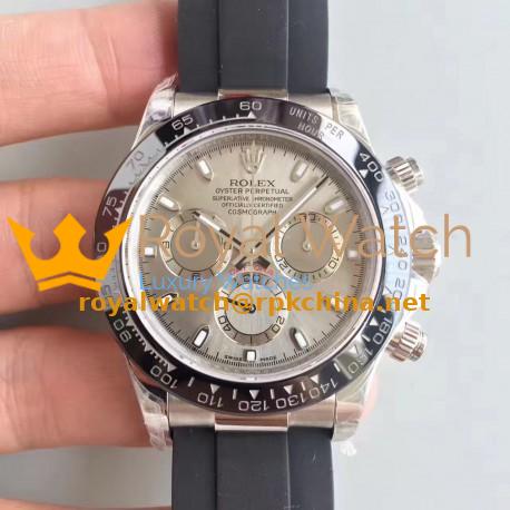 Replica Rolex Daytona Cosmograph 116519LN JH Stainless Steel Grey Dial Swiss 4130 Run 6@SEC
