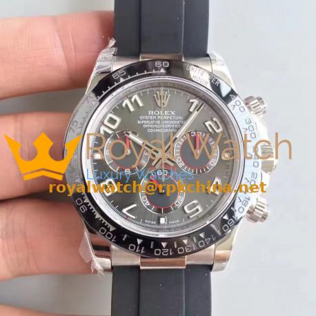 Replica Rolex Daytona Cosmograph 116519LN JH Stainless Steel Anthracite Dial Swiss 4130 Run 6@SEC