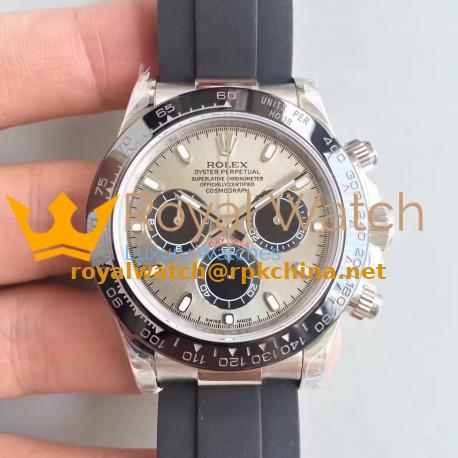 Replica Rolex Daytona Cosmograph 116519LN JH Stainless Steel Silver Dial Swiss 4130 Run 6@SEC