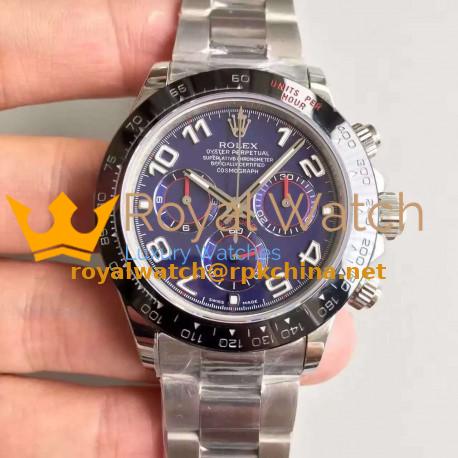 Replica Rolex Daytona Cosmograph 116500LN JH Stainless Steel Blue Dial Swiss 4130 Run 6@SEC