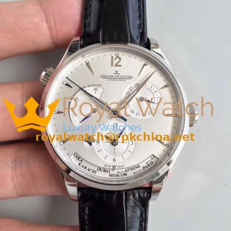 Replica Jaeger-LeCoultre Master Geographic Steel 1428421 BF Stainless Steel Silver Dial Swiss Caliber 939A/1