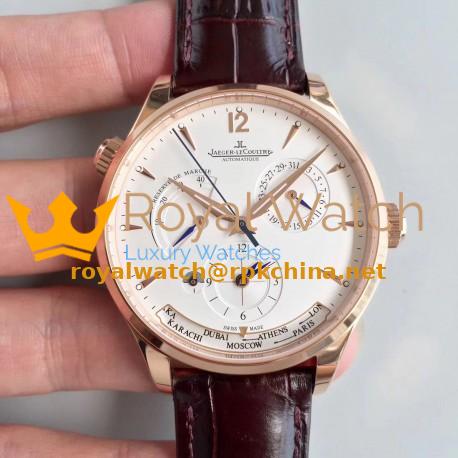 Replica Jaeger-LeCoultre Master Geographic Gold 1422521 BF Rose Gold Silver Dial Swiss Caliber 939A/1