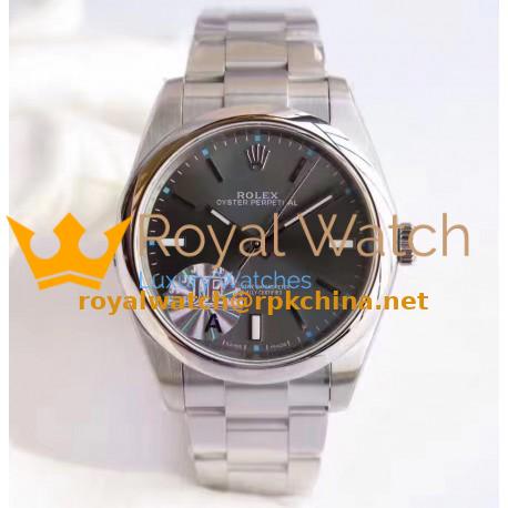 Replica Rolex Oyster Perpetual 39 114300 JF Stainless Steel Anthracite Dial Swiss 3132