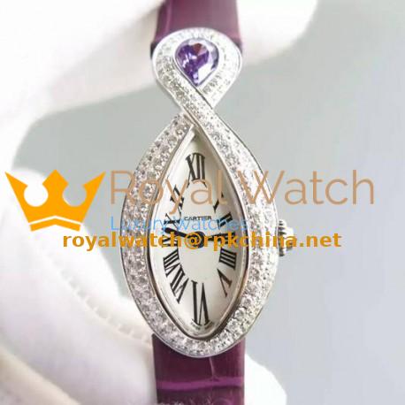 Replica Cartier Baignoire Stainless Steel White Dial Swiss Ronda Quartz