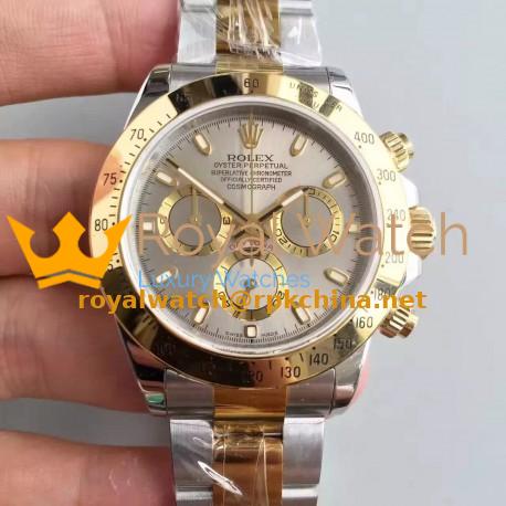 Replica Rolex Daytona Cosmograph 116503 JF Stainless Steel & Yellow Gold Grey Dial Swiss 7750 Run 6@SEC