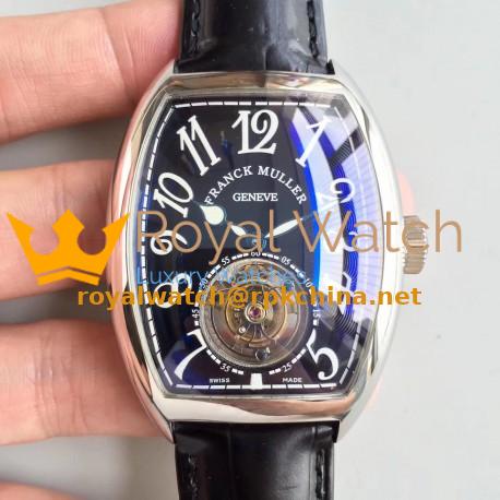 Replica Franck Muller Cintree Curvex Imperial Tourbillon 8880 T LH Stainless Steel Black Dial Swiss Tourbillon