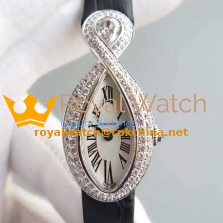 Replica Cartier Baignoire Stainless Steel White Dial Swiss Ronda Quartz