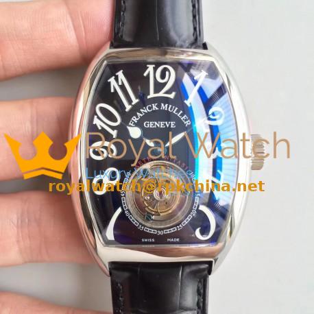 Replica Franck Muller Cintree Curvex Imperial Tourbillon 8880 T LH Stainless Steel Black Dial Swiss Tourbillon