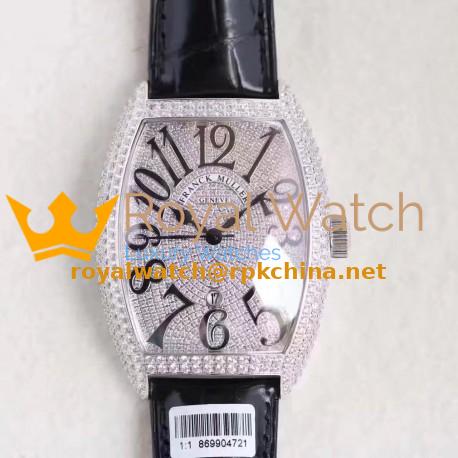 Replica Franck Muller 7880 SC DT ZX Stainless Steel & Diamonds Diamond Dial Swiss 2824-2