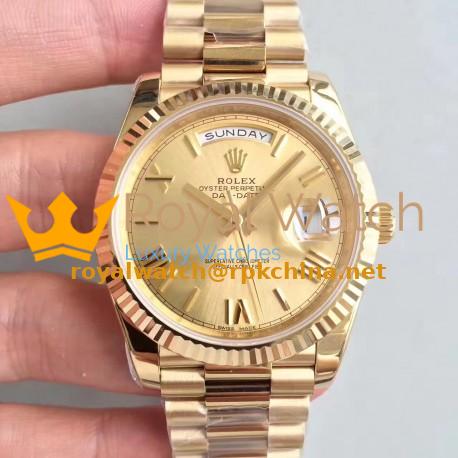 Replica Rolex Day-Date 40 228238 N Yellow Gold Champagne Dial Swiss 3255