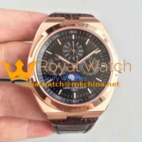 Replica Vacheron Constantin Overseas Ultra Thin Perpetual Calendar 4300V/120G-B102 BF Rose Gold Black Dial Swiss 1120 QP