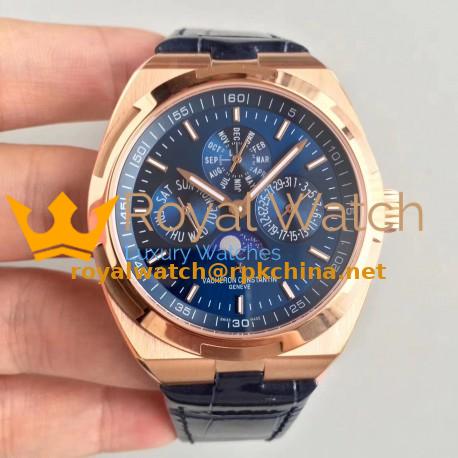 Replica Vacheron Constantin Overseas Ultra Thin Perpetual Calendar 4300V/120G-B102 BF Rose Gold Blue Dial Swiss 1120 QP