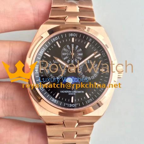 Replica Vacheron Constantin Overseas Ultra Thin Perpetual Calendar 4300V/120G-B102 BF Rose Gold Black Dial Swiss 1120 QP