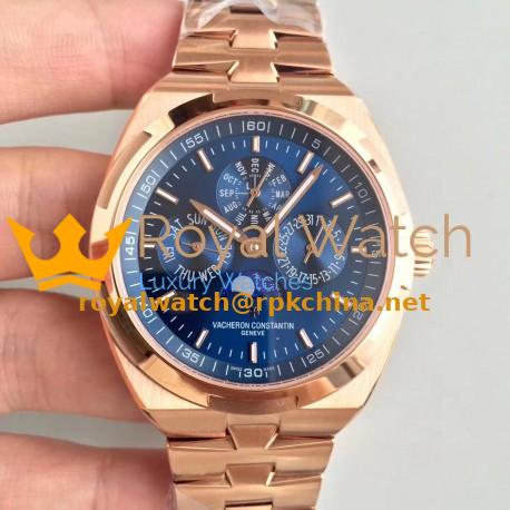 Replica Vacheron Constantin Overseas Ultra Thin Perpetual Calendar 4300V/120G-B102 BF Rose Gold Blue Dial Swiss 1120 QP