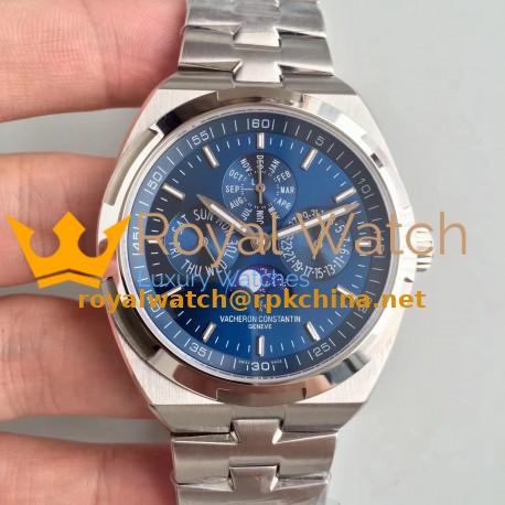 Replica Vacheron Constantin Overseas Ultra Thin Perpetual Calendar 4300V/120G-B102 BF Stainless Steel Blue Dial Swiss 1120 QP