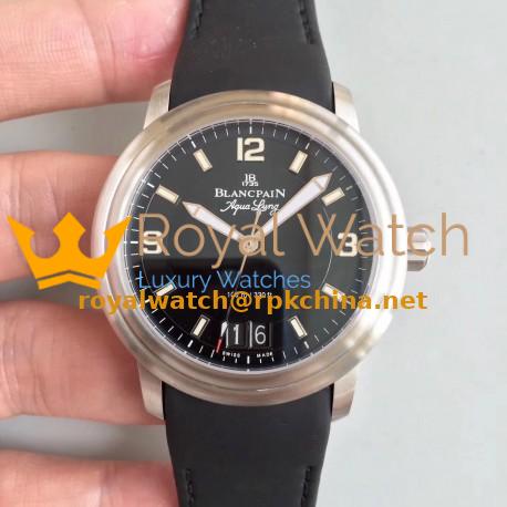 Replica Blancpain Leman Aqua Lung Grande Date 2850B-1130A-64B HG Stainless Steel Black Dial Swiss 6950