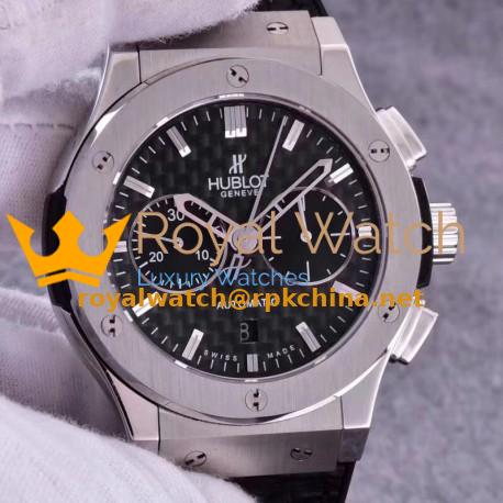 Replica Hublot Classic Fusion Chronograph King Gold Titanium 521.NX.1171.LR HBB V6 Titanium Carbon Fiber Dial Swiss 7750