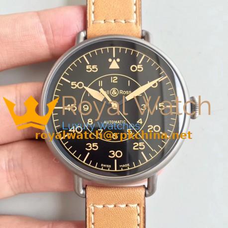Replica Bell & Ross Vintage Heritage BRWW192-HER/SCA BR Stainless Steel Black Dial M9015