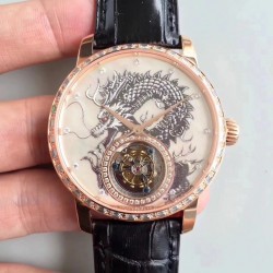 Patrimony Tourbillon Noob Factory RG & Diamonds Dragon Dial Swiss Tourbillon