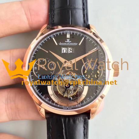 Replica Jaeger-LeCoultre Master Grande Tradition Tourbillon N Rose Gold Black Dial Swiss Tourbillon