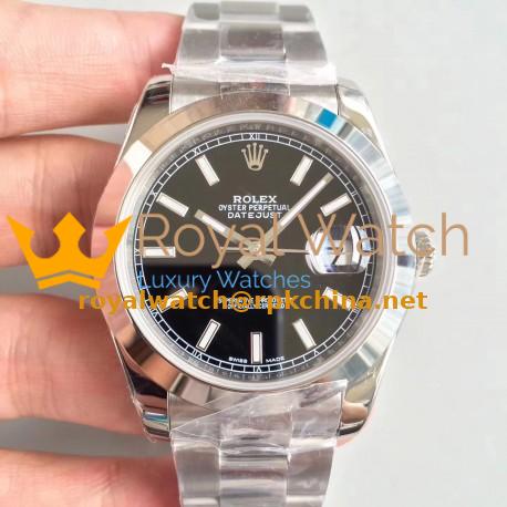 Replica Rolex Datejust II 126300 41MM N Stainless Steel Black Dial Swiss 3235