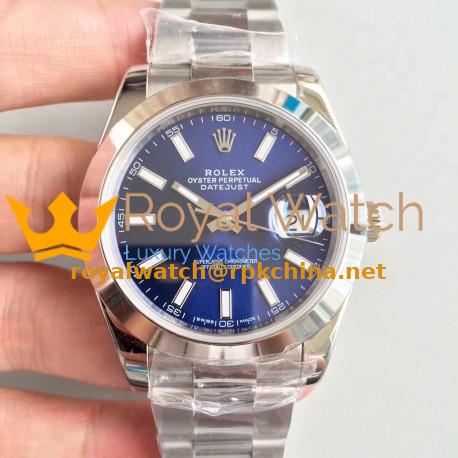 Replica Rolex Datejust II 126300 41MM N Stainless Steel Blue Dial Swiss 3235