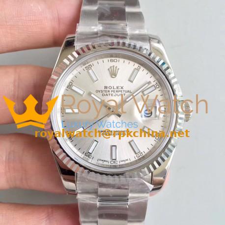 Replica Rolex Datejust II 126334 41MM N Stainless Steel Rhodium Dial Swiss 3235