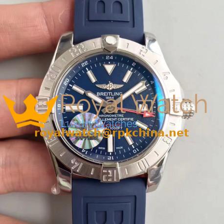 Replica Breitling Avenger II GMT A3239011/BC35/170A GF Stainless Steel Blue Dial Swiss 2836-2