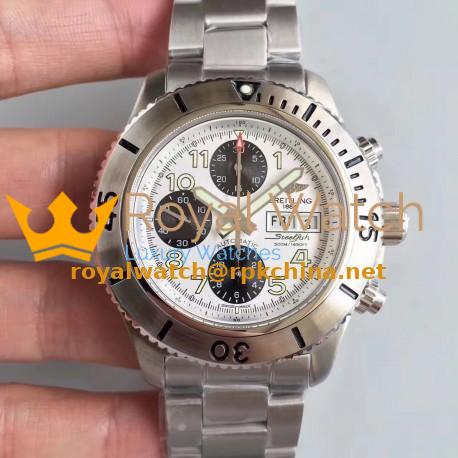 Replica Breitling Superocean Chronograph Steelfish A13341C3.G782.162A GF Stainless Steel White Dial Swiss 7750