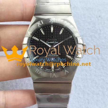 Replica Omega Constellation 123.10.38.21.01.001 38MM SSS Stainless Steel Black Dial Swiss 8500