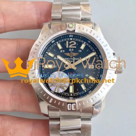 Replica Breitling Colt Automatic 44MM A1738811-BD44-173A GF Stainless Steel Black Dial Swiss 2824-2