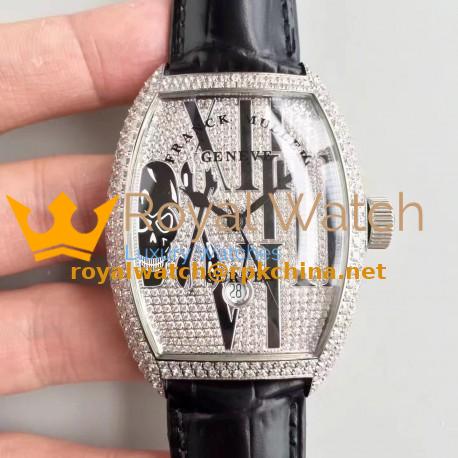 Replica Franck Muller Tenor Curvex Gothic Arrange 8880 SCDT GOTH DCD FM Stainless Steel & Diamonds Diamond Dial Swiss 2824-2