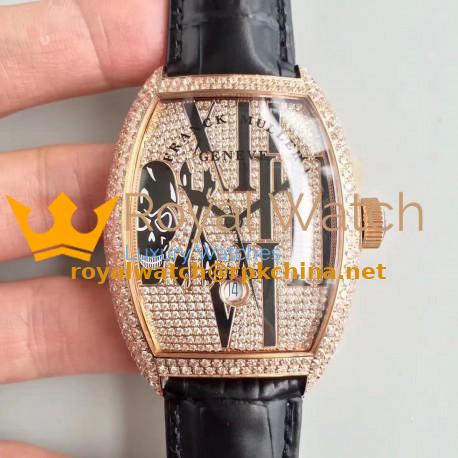 Replica Franck Muller Tenor Curvex Gothic Arrange 8880 SCDT GOTH DCD FM Rose Gold & Diamonds Diamond Dial Swiss 2824-2