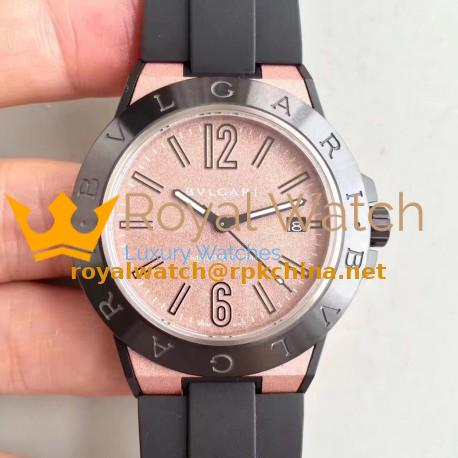 Replica Bvlgari Diagono Magnesium 102364 GF PVD Pink Dial M9015