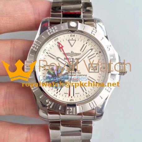 Replica Breitling Avenger II GMT A329G78PSS GF Stainless Steel White Dial Swiss 2836-2