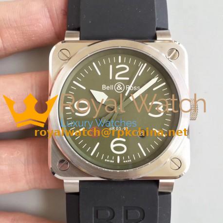 Replica Bell & Ross BR 03-92 Steel N Stainless Steel Green Dial M9015