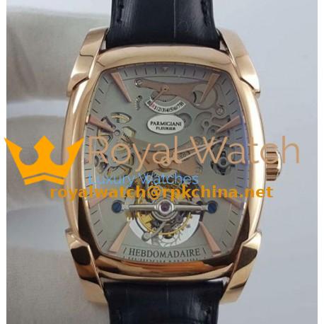 Replica Parmigiani Fleurier Kalpa XL Tourbillon 30 Second Chiaroscuro PF012512-01 BM Rose Gold Grey Skeleton Dial Swiss PF501
